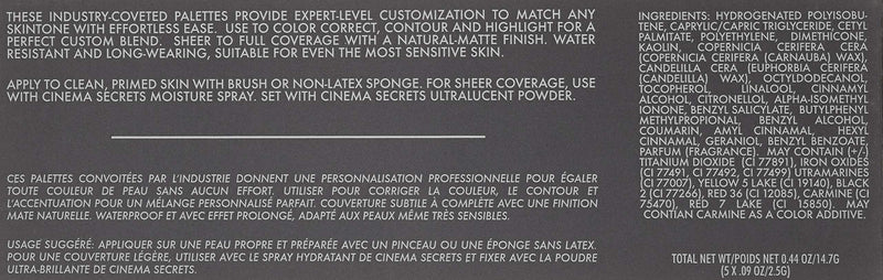 CINEMA SECRETS Pro Cosmetics Ultimate Foundation 5-In-1 Pro Palette, 400 Series CINEMA SECRETS
