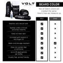VOLT Grooming Instant Beard Color - Smudge and Water Resistant Quick Drying Brush on Color for Beards and Mustaches, Onyx (Black) VOLT