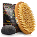 100% Vegan Dry Brushing Body Brush. Firm Dry Brush for Cellulite and Lymphatic. Brushes For Advanced Users. Exfoliating Skin Brush and Free Konjac Sponge, for a Softer, Glowing Skin… Belula Store