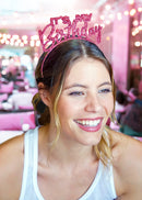 Birthday Headband for Women - Hot Pink Sparkle It's My Birthday Headband - Birthday Gifts for Women, Pink Birthday Tiara, Pink Birthday Party Supplies, Decorations (MyBday) Pnk RhinestoneSash