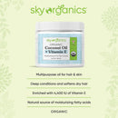USDA Organic Coconut Oil with Vitamin E (16.9 oz Jar) Pure Vitamin E Infused Coconut Oi - Bio Coconut Oil for Hair and Skin, Coconut Oil Hair Mask Sky Organics Store