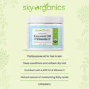 USDA Organic Coconut Oil with Vitamin E (16.9 oz Jar) Pure Vitamin E Infused Coconut Oi - Bio Coconut Oil for Hair and Skin, Coconut Oil Hair Mask Sky Organics