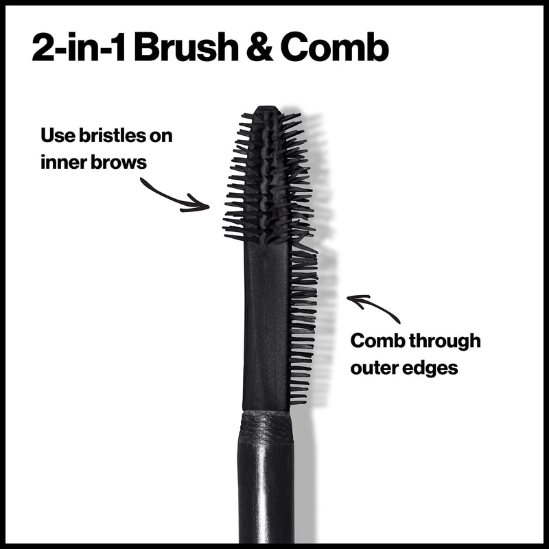 REVLON ColorStay Brow Fiber Filler, Longwearing & Volumizing Waterproof Eyebrow Gel, 306 Clear, 0.23 fl. oz. REVLON