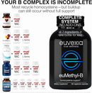 Methylated B Complex Vitamins Riboflavin B6 B12 Folate L-Serine NAC & TMG Supplements Brain Heart MTHFR Immune Support - Methylated Multivitamin L Methylfolate Active 5-MTHF (180) Dr Ekberg euMethyl-B Infinity Warehouse