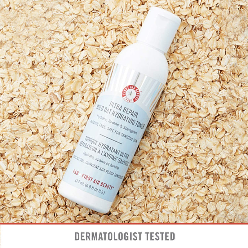 First Aid Beauty Ultra Repair Wild Oat Hydrating Toner, Alcohol-Free Calming Toner First Aid Beauty