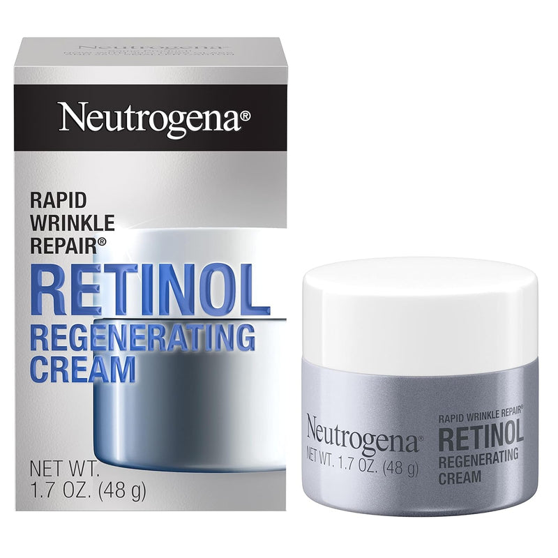 Neutrogena Rapid Wrinkle Repair Retinol Face Moisturizer, Daily Anti-Aging Face Cream with Retinol & Hyaluronic Acid to Fight Fine Lines, Wrinkles, & Dark Spots, 1.7 oz Infinity Warehouse