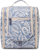 Hanging Travel Toiletry Bag Kit Cosmetic Makeup Organizer for Women and Men (Blue Leaf) Narwey Store