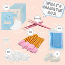 Lash Extension Supplies - Eyelash Extension Supplies - Lash Tech Supplies - 100 Glue Ring Holder | 100 Disposable Mascara Brushes Wands | 100 Micro Applicators Brush | 100 Pairs Under Eye Gel Pads DROP OF DIVINITI