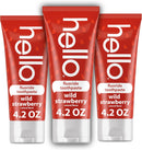 Hello Kids Fluoride Toothpaste Variety Pack, Includes a Strawberry Toothpaste, Unicorn Bubble Gum Toothpaste, and Blue Raspberry Toothpaste, Safe for Ages 2 and Up, 12 Pack, 4.2 Oz Each Infinity Warehouse
