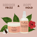 SheaMoisture Bundle Styling Cream Curly, Frizzy Hair Coconut & Hibiscus Curling Cream for Natural Hair 12oz, 8oz SheaMoisture