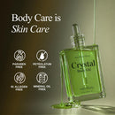 Crystal Body Oil, After Shower Body Oil for Women, Silk Moisturizer for Dry & Crepey Skin, Non-Greasy & Fast Absorbing Dry Oil, Citrus Bergamot Clean Musk Scent, Midnight Garden, 3.38 fl oz Infinity Warehouse