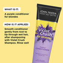 John Frieda Violet Crush Purple Conditioner, Conditioner for Brassy Blonde Hair, with Violet Pigments, 8.3 Ounce John Frieda Store