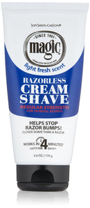 SoftSheen-Carson Magic Razorless Shaving Cream for Men, Hair Removal Cream, Regular Strength for Normal Beards, No Razor Needed, Depilatory Cream Works in 4 Minutes, 6 oz SoftSheen-Carson