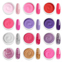 Modelones 12 Color Acylic Powder Violet Glitter Colorful Acrylic Nail Set Professional Polymer Colorful Acrylic Nails No Nail Lamp Needed modelones Store