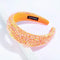 SP SOPHIA COLLECTION Women's Sparkling Crystal Padded Rhinestone Wide Bejeweled Hair Headband Party Hairband Hair Accessories in Orange SP Sophia Collection Store