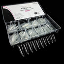 Vivace Clear Stiletto 500 Acrylic False Fake Nail Tips With Clear Plastic Case for Nail Salon Nail Shop (Clear Stiletto) Vivace