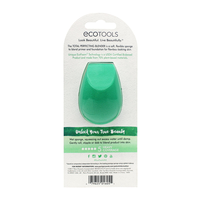 Ecotools Perfecting Blender, Makeup Beauty Sponge, For Liquid + Cream Foundations EcoTools