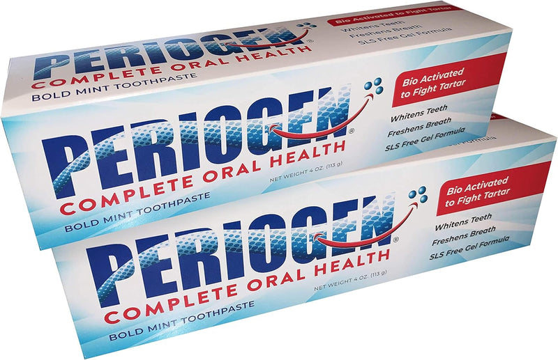 Periogen Toothpaste - Super Cleaning Plaque & Tartar Control Formula - SLS Free- 2-Pack Infinity Warehouse