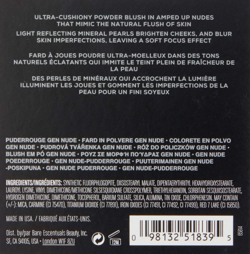 bareMinerals GEN NUDE Pressed Mineral Powder Blush, Call My Blush, 0.21 oz bareMinerals