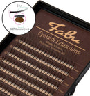 Professional Premade Fans for Lash Extensions – Handmade Russian Volume Lash Fan Tray – Natural Look, Cruelty-Free Mink Lashes for False Eyelash Extension Kit by Fabu, Matte Black, 3D 0.07 C-curl 11mm Fabu
