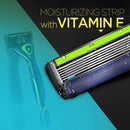 DORCO Pace 6 Sport System - Six Blade Razor System with Trimmer and Pivoting Head - 9 Pack (1 Handle + 9 Cartridges) DORCO