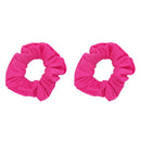Set of 2 Solid Scrunchies (Hot Pink) Motique Accessories
