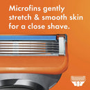Gillette Fusion5 Mens Razor Blade Refills, 4 Count, Lubrastrip for a More Comfortable Shave Gillette