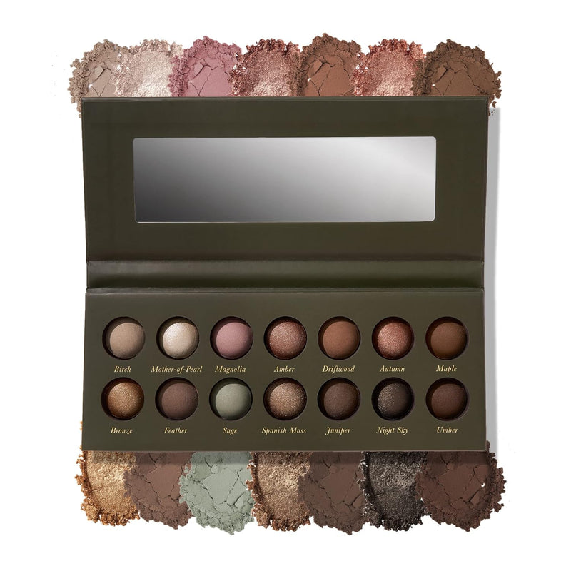 LAURA GELLER NEW YORK The Delectables Earthy Essentials Baked Eyeshadow Palette | 14 Pigmented Eyeshadows Blendable Natural Look Infinity Warehouse