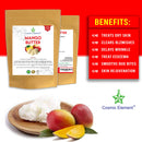 100% Pure Mango Butter - Can Substitute Shea Butter in Soap and Lotion Recipes - Moisturizing, Scent-free, Hexane-free - by Cosmic Element (8 Oz) Cosmic Element