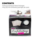 Jacent Mini Exfoliating Sponges: Square Facial Cleansing and Makeup Removal Pads, Suitable For All Skin Types Jacent
