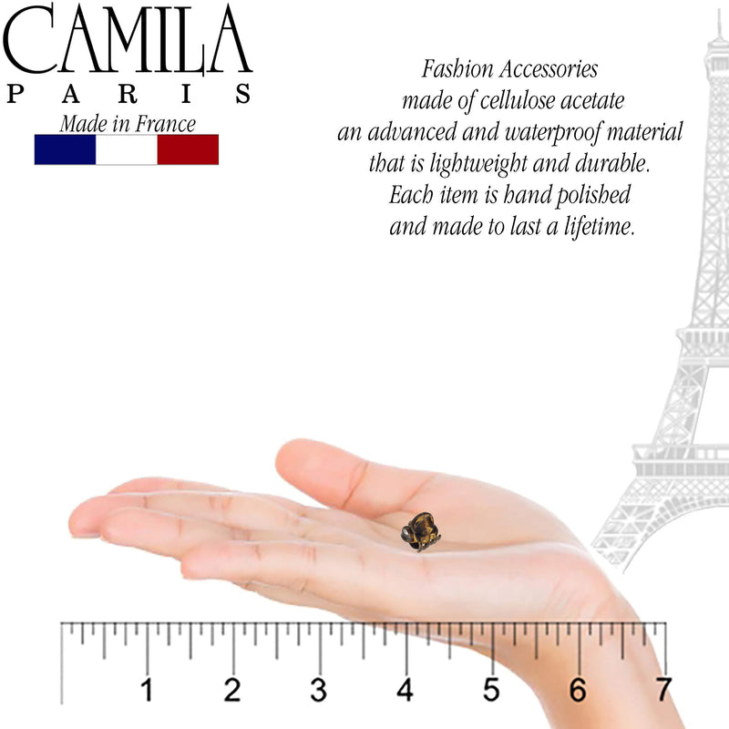 Camila Paris AD115/6 French Hair Clips for Women1/2 Inch, Set of 6 Extra Small Girls Hair Claw Clips Jaw Fashion Durable Styling Hair Accessories for Women, Strong Hold No Slip Grip, Made in France Camila