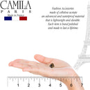 Camila Paris AD115/6 French Hair Clips for Women1/2 Inch, Set of 6 Extra Small Girls Hair Claw Clips Jaw Fashion Durable Styling Hair Accessories for Women, Strong Hold No Slip Grip, Made in France Camila
