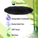 Boonboo Dental Floss Refill | Bamboo Woven Fiber | 2pcs of 100FT/30M - Total 200FT/60M | Bamboo Charcoal | Teeth Flosser Threads | Sustainable & Biodegradable (Mint) BOONBOO