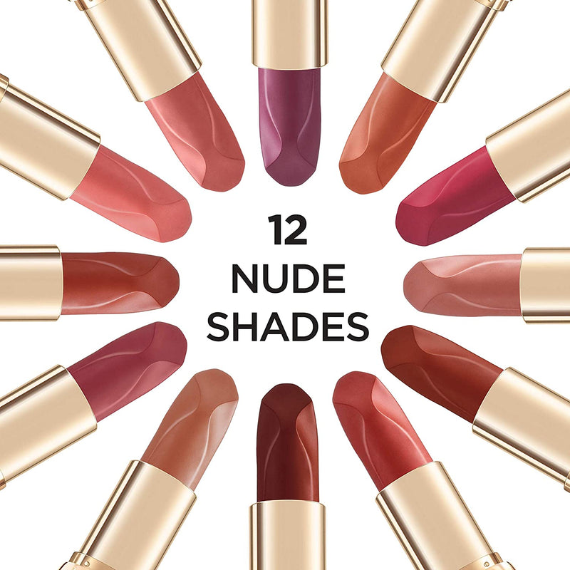 L'Oreal Paris Makeup Les Nus by Colour Riche Lipstick, Bold & Intense Nudes, Rich Saturated Color with Pure Caring Oils, Nu Irreverent, 0.13 oz L'Oreal Paris Store