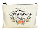 Moonwake Designs- Best Grandma Ever Makeup Bag, Gift for Grandma, Mother's Day Gift, Cosmetic Bag for Nana, Floral Bag, Travel Makeup Pouch Moonwake Designs