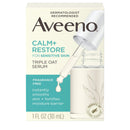 Aveeno Calm + Restore Triple Oat Hydrating Face Serum for Sensitive Skin, Gentle and Lightweight Facial Serum to Smooth and Fortify Skin, Hypoallergenic, Fragrance- and Paraben-Free, 1 fl. oz Aveeno