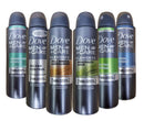 Dove Men+Care Dry Spray Antiperspirant Deodorant 150 ML Pack of 6 Mixed Scents Dove