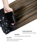 Yamel Remy Clip in Hair Extensions Human Hair 7Pcs 16 Clips Real Human Hair Extensions clip Yamel