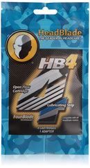 HeadBlade ATX Razor and HB4 Refill Shaving Razor Blades (4 Blades) HeadBlade