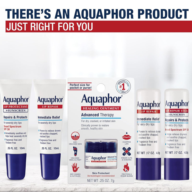 Aquaphor Lip Repair Stick, Moisturizing Lip Balm Pack, Relieves Dryness, 0.17 Oz Stick, Pack of 2 Infinity Warehouse