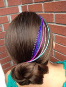 Feather Hair Extensions, 100% Real Rooster Feathers, Long Pink, Purple, Blue Colors (B1 mix) Feather Lily