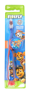 PAW Patrol Toothbrush for Kids 3+ yrs. Soft Suction Cup Pack of 2 FIREFLY