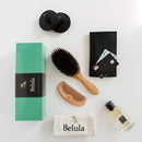 100% Boar Bristle Hair Brush for Men Set. Hairbrush for Thin, Normal and Short Hair. Boar Bristle Brush and Wooden Comb for Men. Free 2 x Palm Brush & Travel Bag Included. Belula