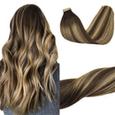 GOO GOO Tape in Hair Extensions Human Hair 24 Inch Balayage Chocolate Brown to Honey Blonde Remy Hair Extensions 20pcs 50g Hair Extensions Tape in Human Hair for Women GOO GOO