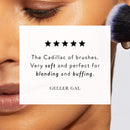 LAURA GELLER NEW YORK Foundation Makeup Brush with Wooden Handle in Midnight Black – Works with Foundation, Concealer, Blush – For Applying and Blending Liquid, Cream or Powder Makeup LAURA GELLER NEW YORK