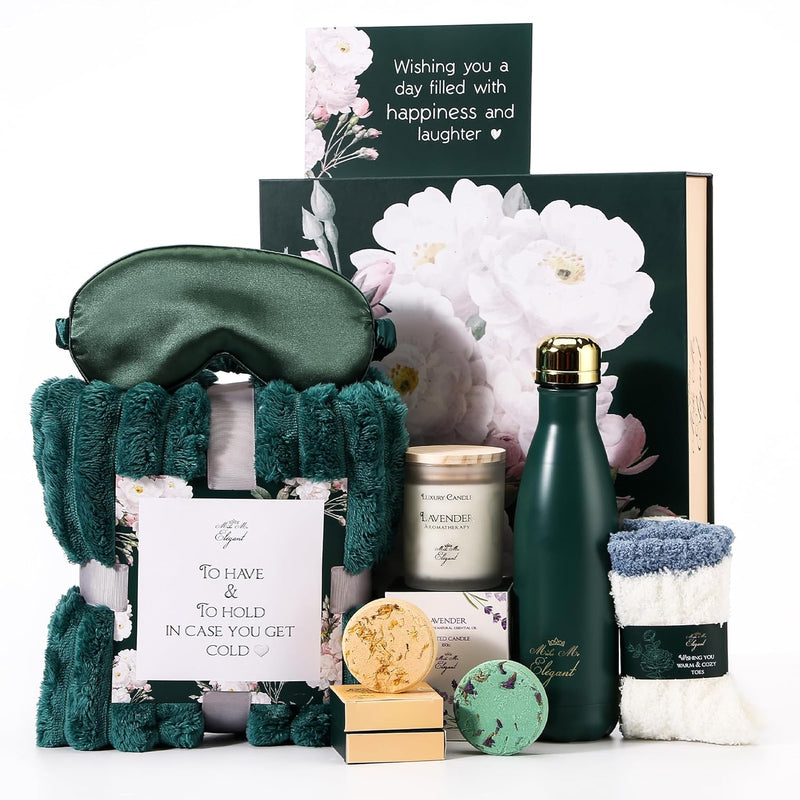 Make Me Elegant Gift Boxes for Women - Relaxing Spa Set, Self Care Package for Women, Get Well Soon Gift Basket, Happy Birthday Gift Set, Mothers Day Gifts for Women, Valentine's Day Gifts for Women