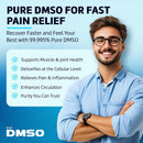 DMSO Dimethyl Sulfoxide 99.995% Pure | Low Odor | 8 oz (237 ml) Clear Glass Bottle | High Purity Multipurpose Solvent for Laboratory, Industrial & DIY Use Infinity Warehouse