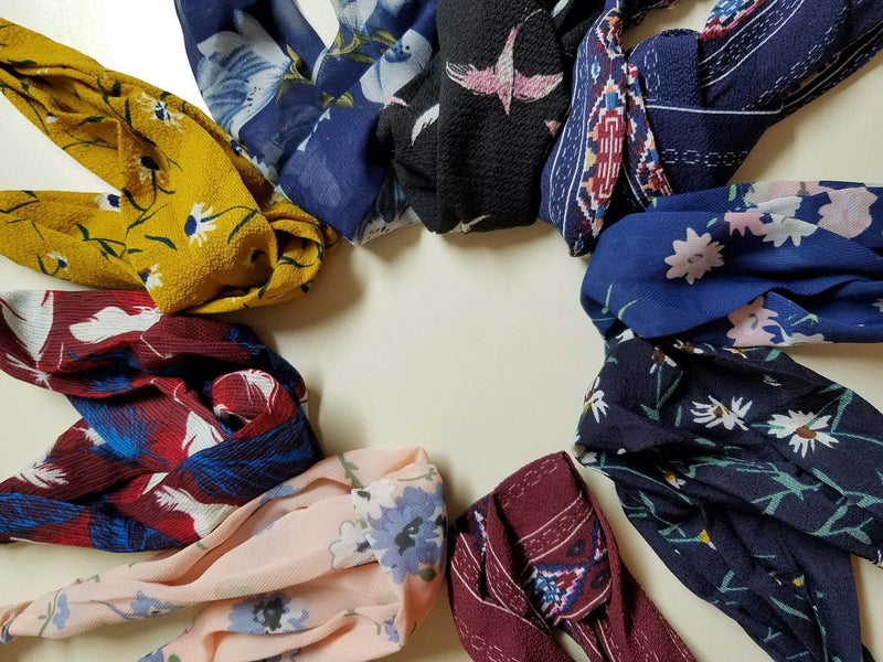 DRESHOW 10 Pack Boho Headbands for Women Girls Criss Cross Elastic Hair Bands Yoga Flower Headwraps Accessories DRESHOW
