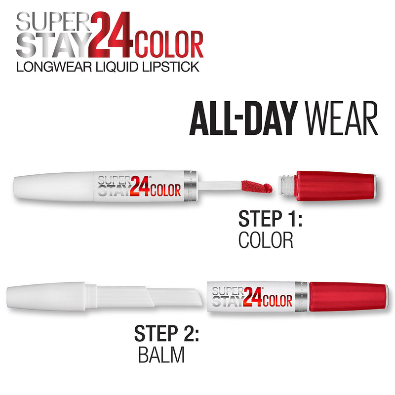 Maybelline SuperStay 24, 2-Step Liquid Lipstick, Keep It Red Maybelline New York