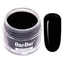 OneDor Nail Dip Dipping Powder – Acrylic Color Pigment Powders Pro Collection System, 1 Oz. (12 - Black) Onedor